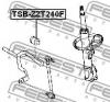 FEBEST TSBZZT240F ВТУЛКА ПЕРЕДНЕГО СТАБИЛИЗАТОРА D23 (TOYOTA ISIS ANM10 2004- TOYOTA PREMIO/ALLION NZT240 2001- TOYOTA