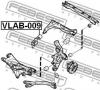 FEBEST VLAB009 Сайлентблок большой заднего рычага