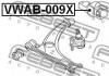 FEBEST VWAB009X САЙЛЕНБЛОК ЗАДНИЙ ПЕРЕДНЕГО РЫЧАГА БЕЗ КРОНШТЕЙНА