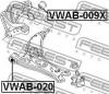 FEBEST VWAB-020 Сайлентблок передний переднего рычага