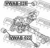 FEBEST VWAB-028 Сайленблок подушки дифференциала