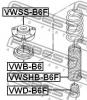 FEBEST VWB-B6 Подшипник опоры переднего амортизатора