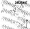 FEBEST VWSB-003 Втулка переднего стабилизатора