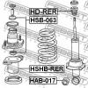 FEBEST HSHB-RER Пыльник амортизатора задний HONDA CR-V RE3/RE4 2007-2012 HSHB-RER