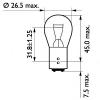 PHILIPS 13499CP Лампа P21/5W 24V BAY15d