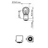 PHILIPS 12496 Указат.поворотов желтая