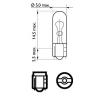 PHILIPS 12505CP Лампа накаливания, освещение щитка приборов; Лампа, освещение ящика для перчаток