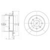 DELPHI BG2633 Тормозной диск