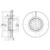 DELPHI BG3033 Тормозной диск