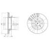 DELPHI BG3424 Тормозной диск