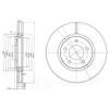 DELPHI BG3716 Тормозной диск