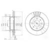 DELPHI BG3749 Тормозной диск