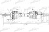 PATRON PDS0389 Полуось лев PEUGEOT: 206 1.9D BE4R 98&gt;  +ABS
