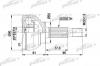 PATRON PCV1006 ШРУС наружн к-кт VOLVO: S40 I 95-03, V40 универсал 95-04