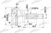 PATRON PCV1617AL ШРУС наружн прав к-кт [A:27 B:25 D:59.9 ABS:47] HYUNDAI: SONATA III, IV 06.98-11.04  ПРАВЫЙ