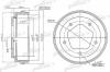 PATRON PDR1062 Барабан тормозной задн FORD: P 100 II 87-, TRANSIT c бортовой платформой 85-92, TRANSIT автобус 85-92, TRANSIT фургон 85-92