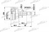 PATRON PCV1198 ШРУС наружн к-кт FORD: ESCORT 1.8TD 93-95, 95-98