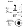 PHILIPS 12342LLECOC1 Лампа H4 12V 60/55W Long Life EcoVision