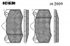 ICER 182009 Колодки тормозные ICER 182009 SEAT IBIZA 10-   6LL 698 151 пер