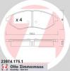 ZIMMERMANN 239741751 Колодки тормозные Chevrolet, Citroen, Daewoo