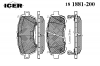 ICER 181881200 Колодки тормозные ICER 181881-200 SUZUKI SWIFT 10-/MAZDA 2 11- пер