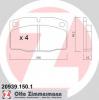 ZIMMERMANN 209391501 Колодки тормозные Opel, Vauxhall