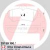 ZIMMERMANN 29190.195.1 Комплект тормозных колодок, дисковый тормоз