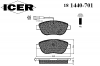 ICER 181440-701 Комплект тормозных колодок, дисковый тормоз