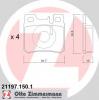 ZIMMERMANN 21197.150.1 Комплект тормозных колодок, диско