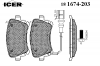 ICER 181674-203 Комплект тормозных колодок, диско