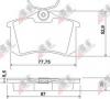 A.B.S. 36623 Комплект тормозных колодок, диско; Комплект тормозных колодок, диски стояночной тормозной сист.