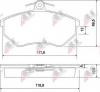 A.B.S. 36789 Комплект тормозных колодок, диско; Комплект тормозных колодок, диски стояночной тормозной сист.