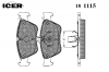 ICER 181115 Комплект тормозных колодок, диско