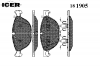 ICER 181905 Комплект тормозных колодок, диско