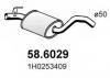 ASSO 58.6029 Средний глушитель выхлопных газов