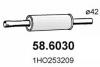 ASSO 58.6030 Средний глушитель выхлопных газов