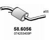 ASSO 58.6056 Средний глушитель выхлопных газов