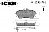 ICER 181233-701 Комплект тормозных колодок, диско