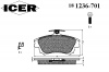 ICER 181236-701 Комплект тормозных колодок, диско