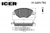 ICER 181419-701 Комплект тормозных колодок, диско