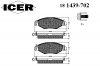 ICER 181439-702 Комплект тормозных колодок, диско