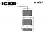 ICER 180787 Комплект тормозных колодок, диско
