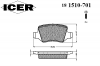 ICER 181510-701 Комплект тормозных колодок, диско