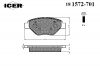 ICER 181572-701 Комплект тормозных колодок, диско
