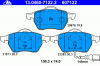 ATE 13.0460-7122.2 Комплект тормозных колодок, диско