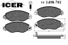 ICER 141498-701 Комплект тормозных колодок, диско