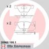 ZIMMERMANN 20968.195.1 Комплект тормозных колодок, диско
