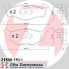 ZIMMERMANN 21866.170.1 Комплект тормозных колодок, диско