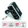 AVS 43254 Разветвитель в прикуриватель AVS (2 гнезда+USB с подсветкой CS211U)