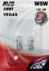 AVS A78478S Лампа подсветки W5W 12V AVS Vegas (W2,1x9,5d) (2 шт.)